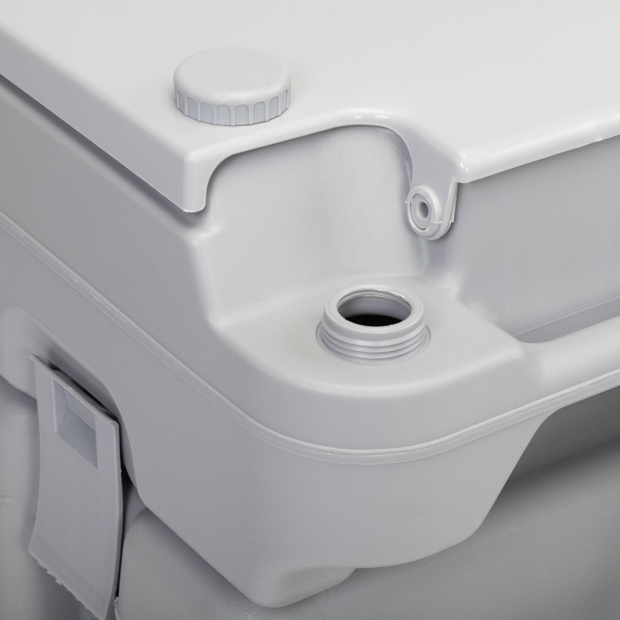 Portable Push-rod Toilet, 20L/5.3 Gallons Detachable Tank for Camping, Boating, Hiking and Traveling, Cold Gray Doba
